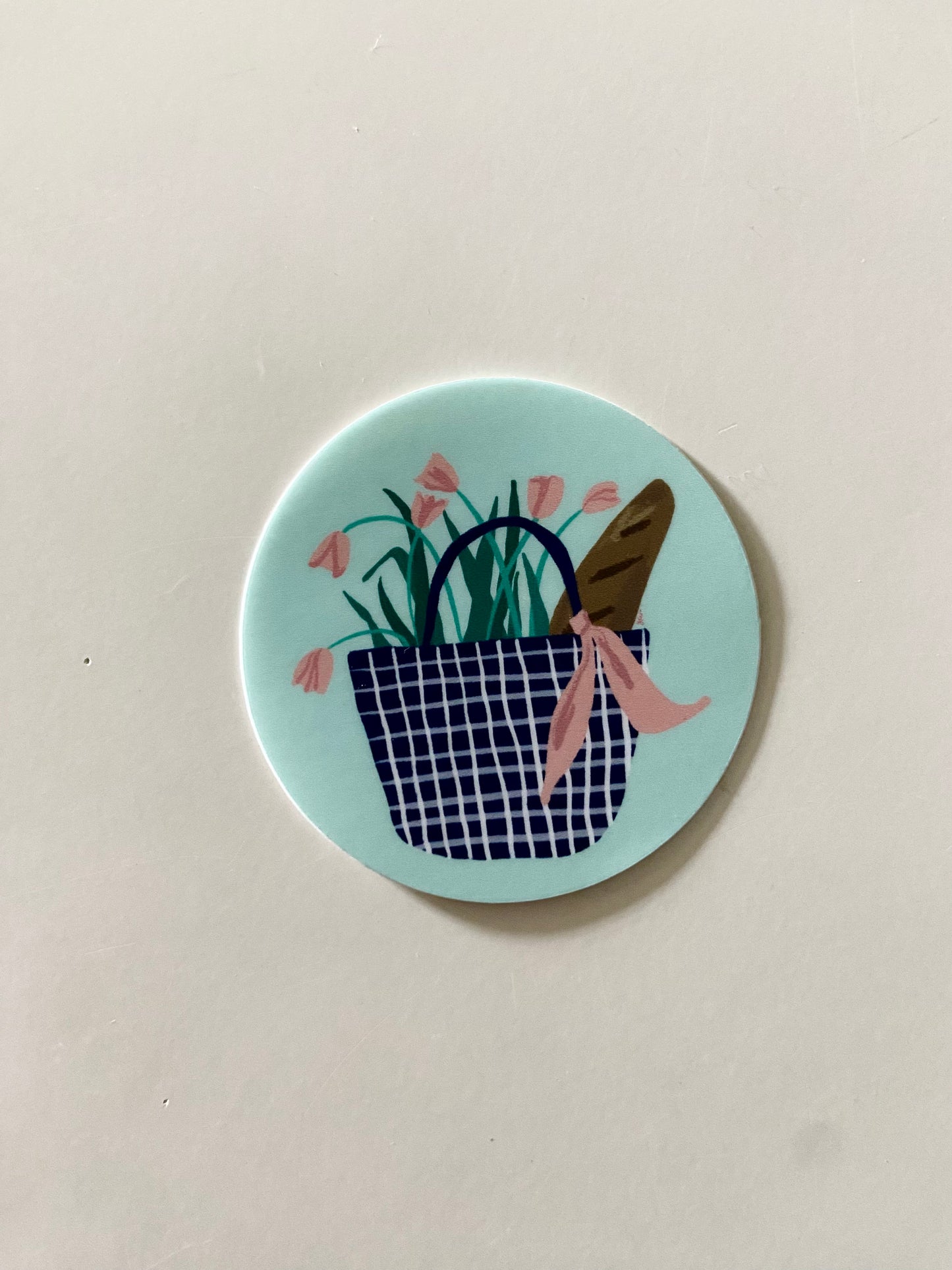 Spring Market Bag Sticker