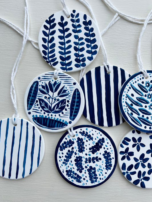 Blue & White Ornaments