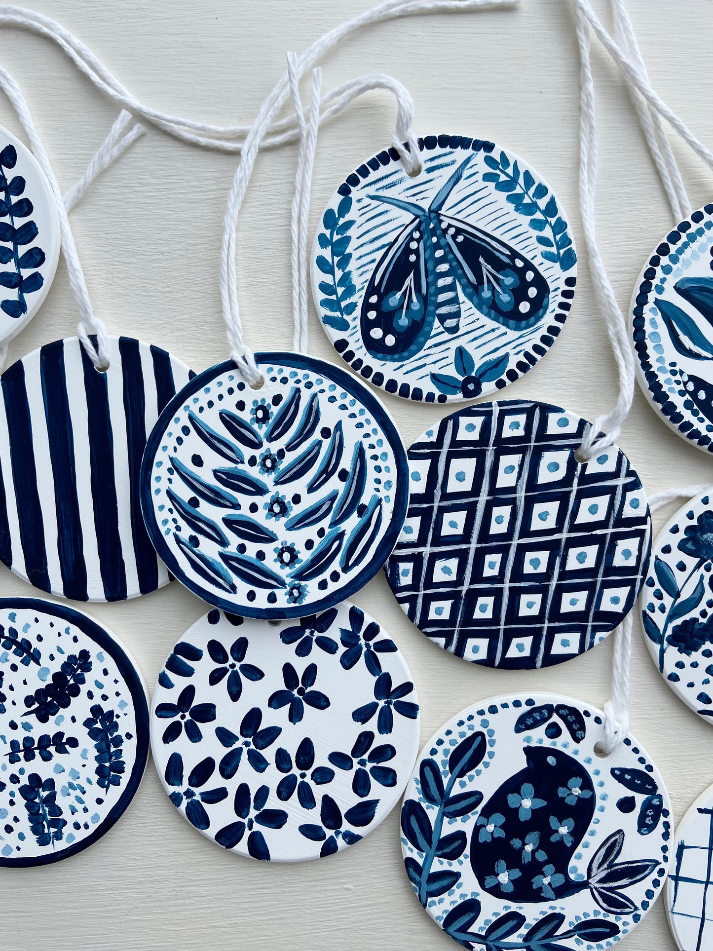 Blue & White Ornaments