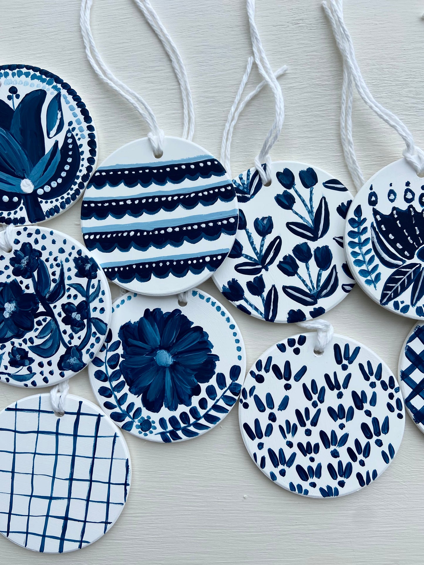 Blue & White Ornaments