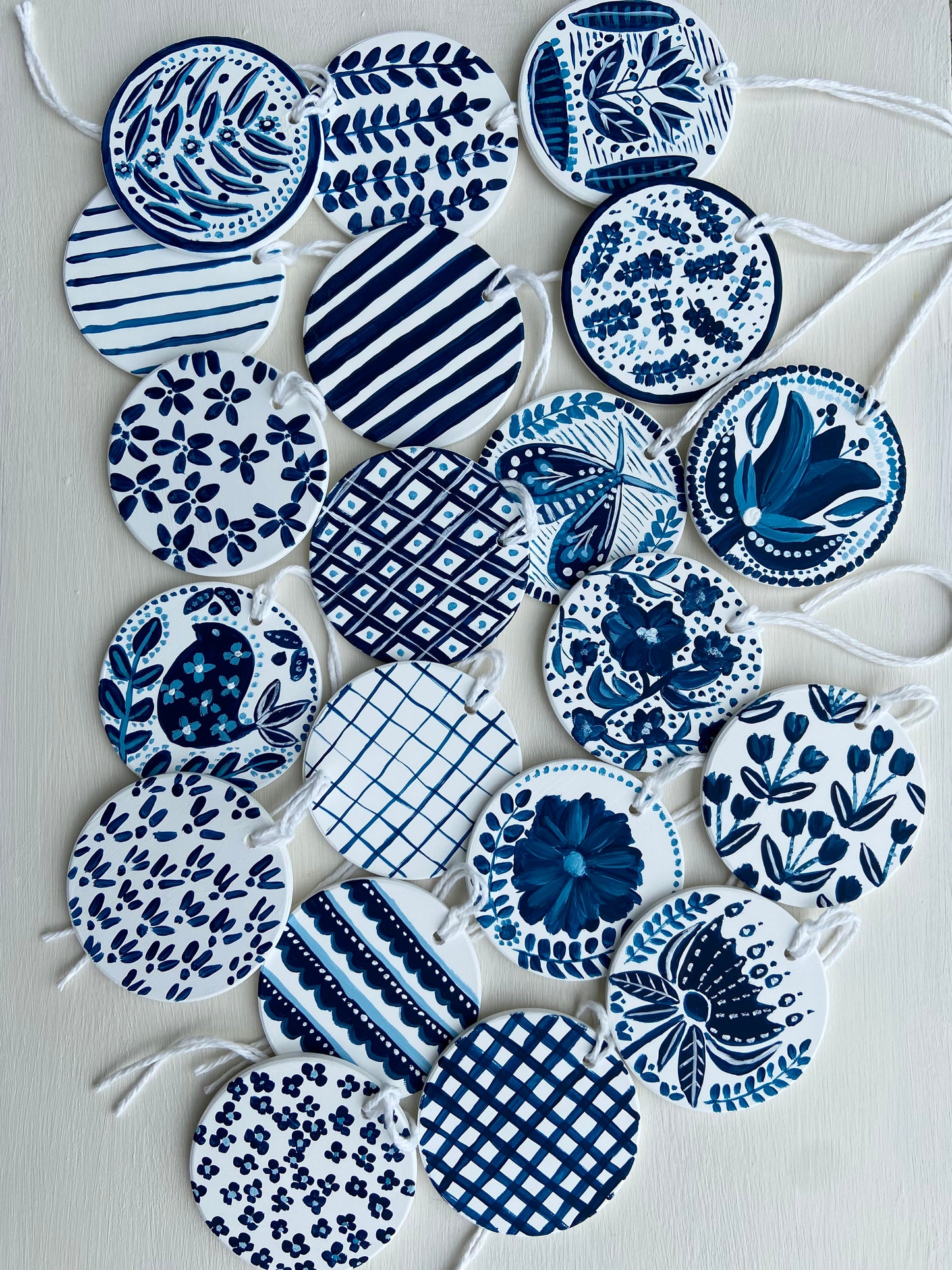 Blue & White Ornaments