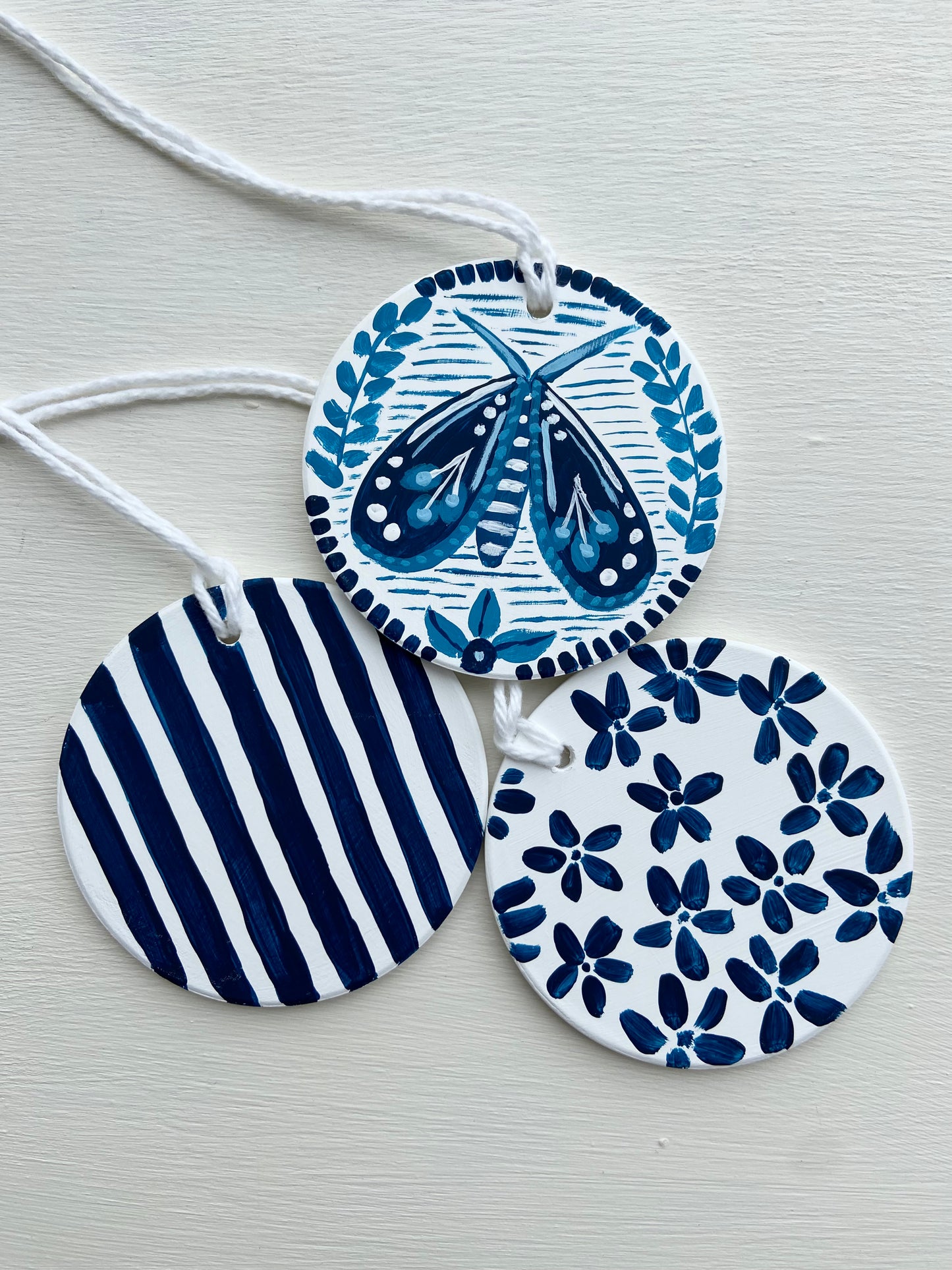 Blue & White Ornaments