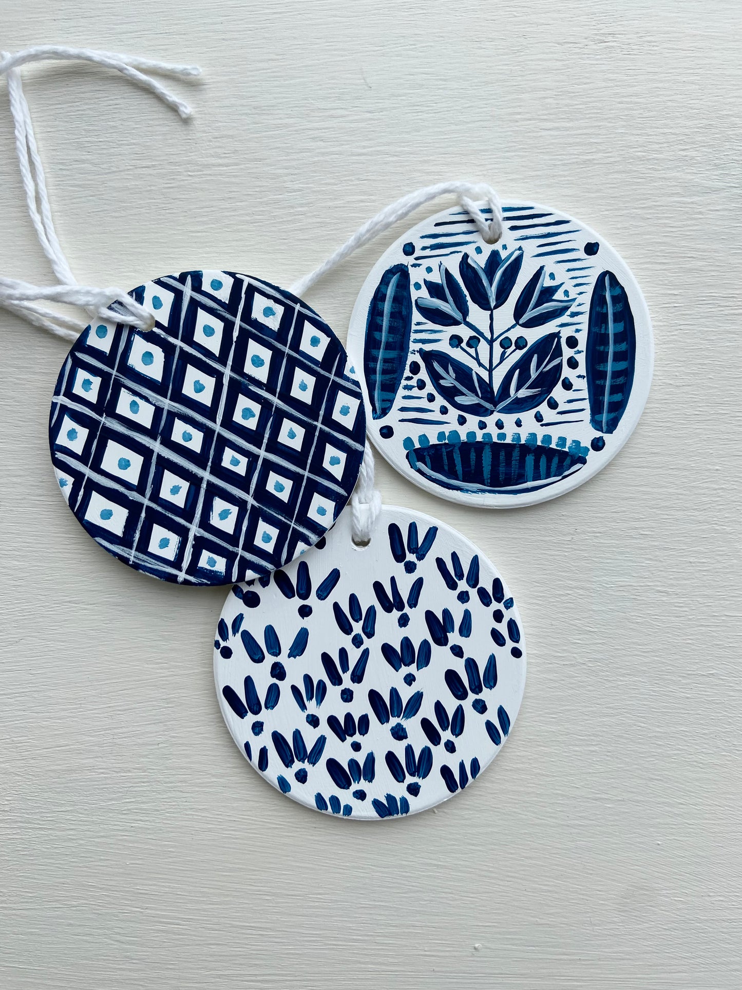 Blue & White Ornaments