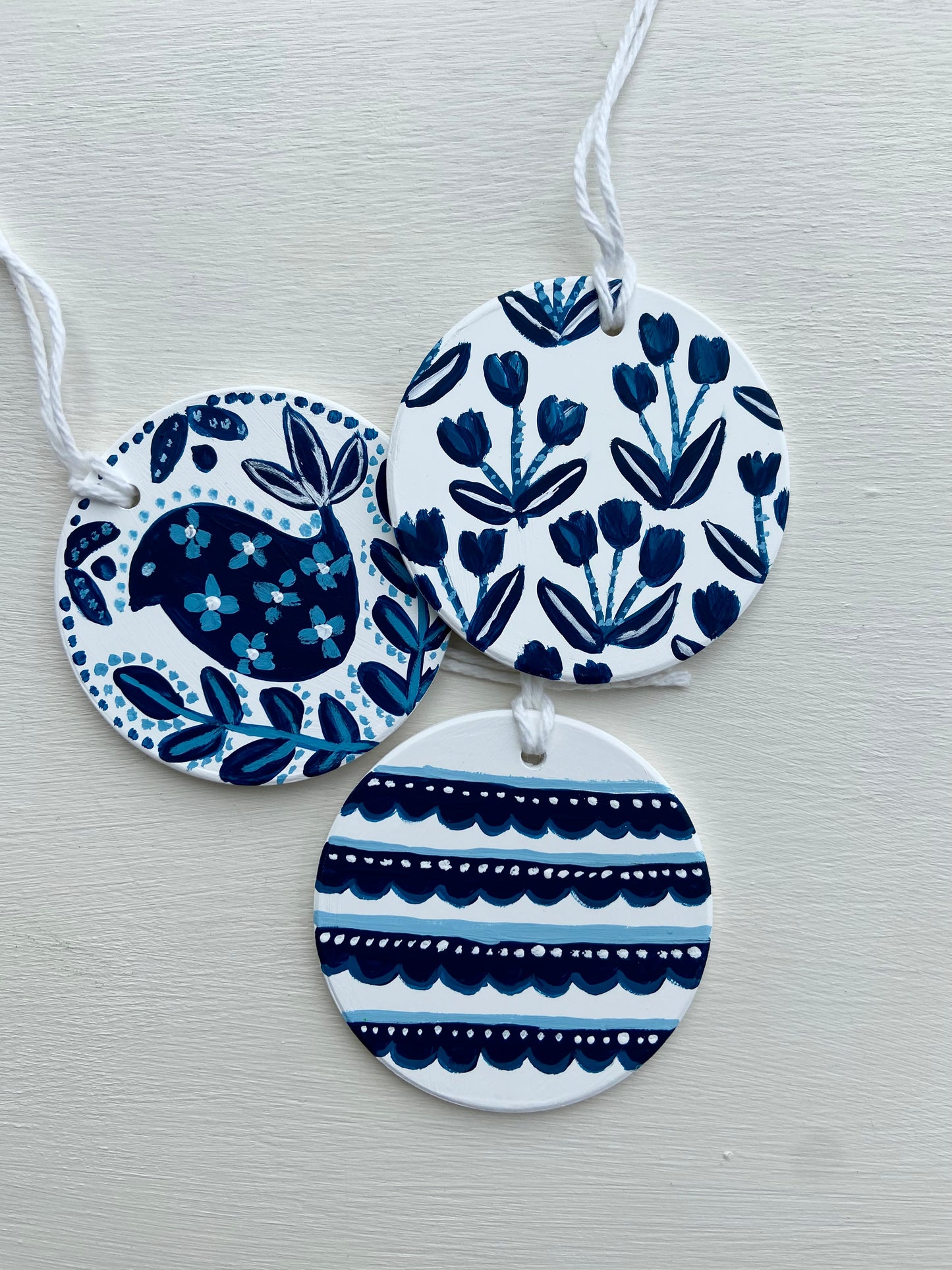 Blue & White Ornaments