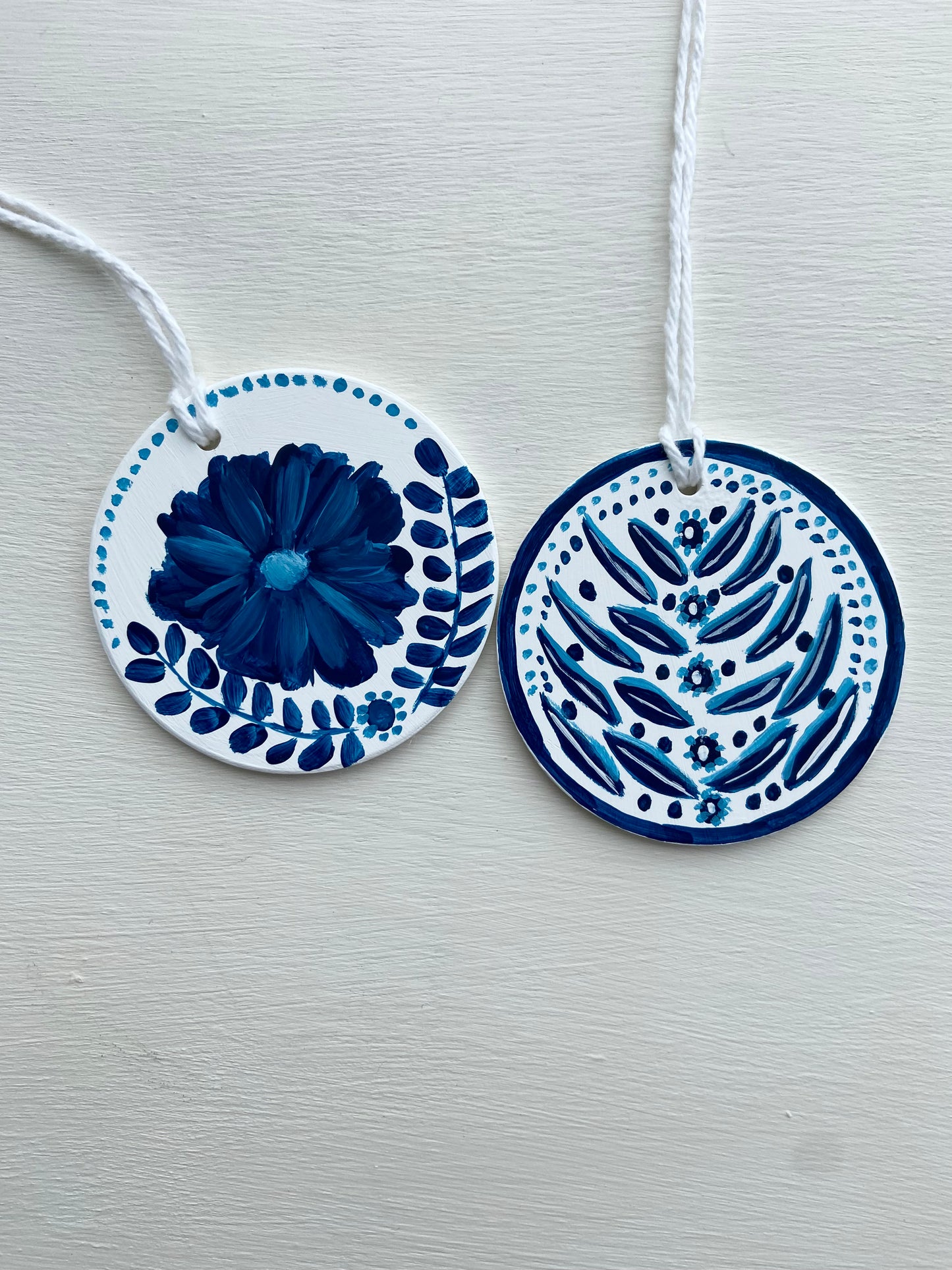 Blue & White Ornaments