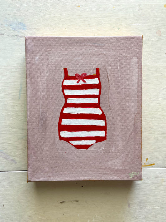 Red Stripe Swimsuit