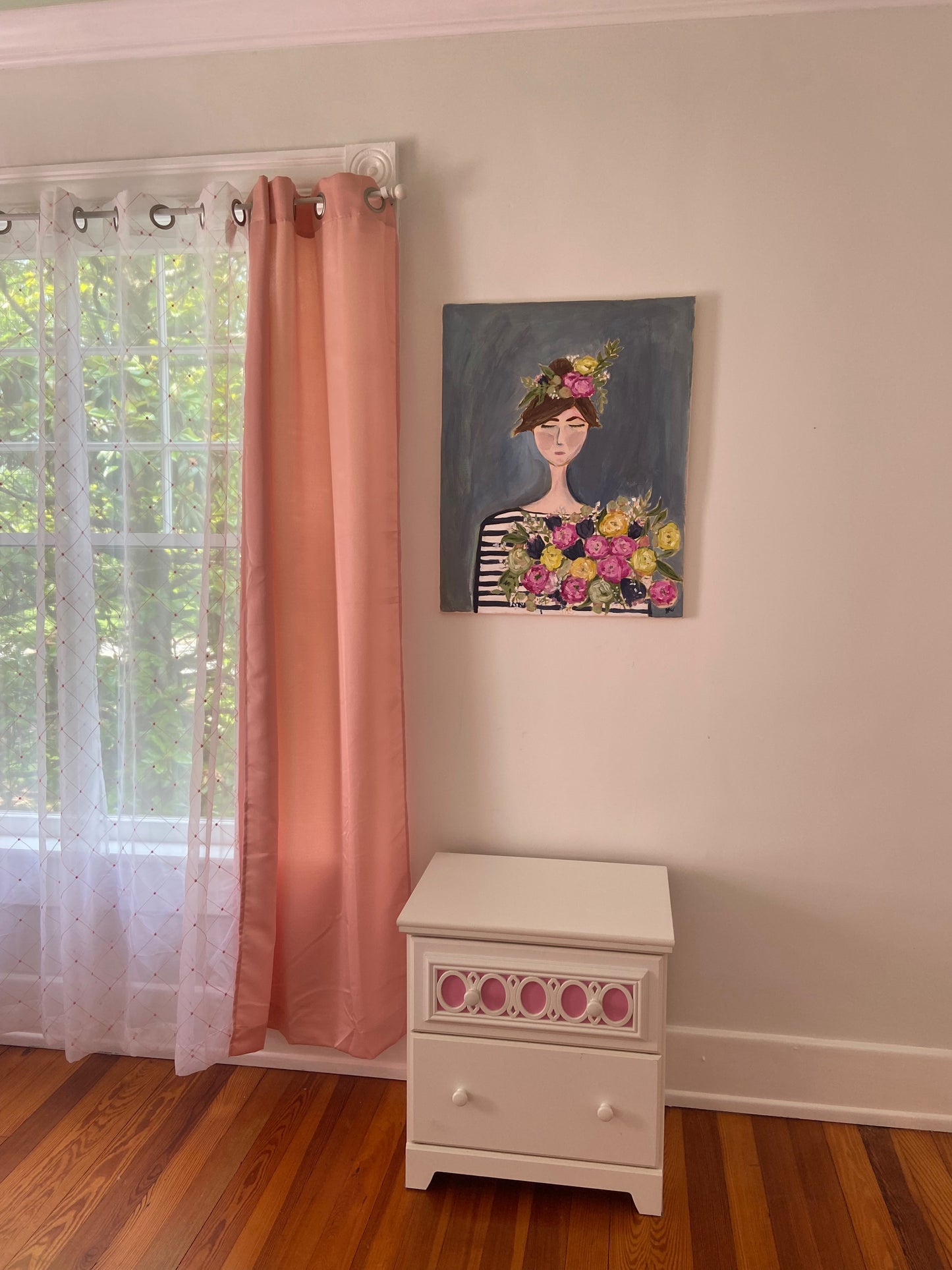 Girl with Spring Blooms