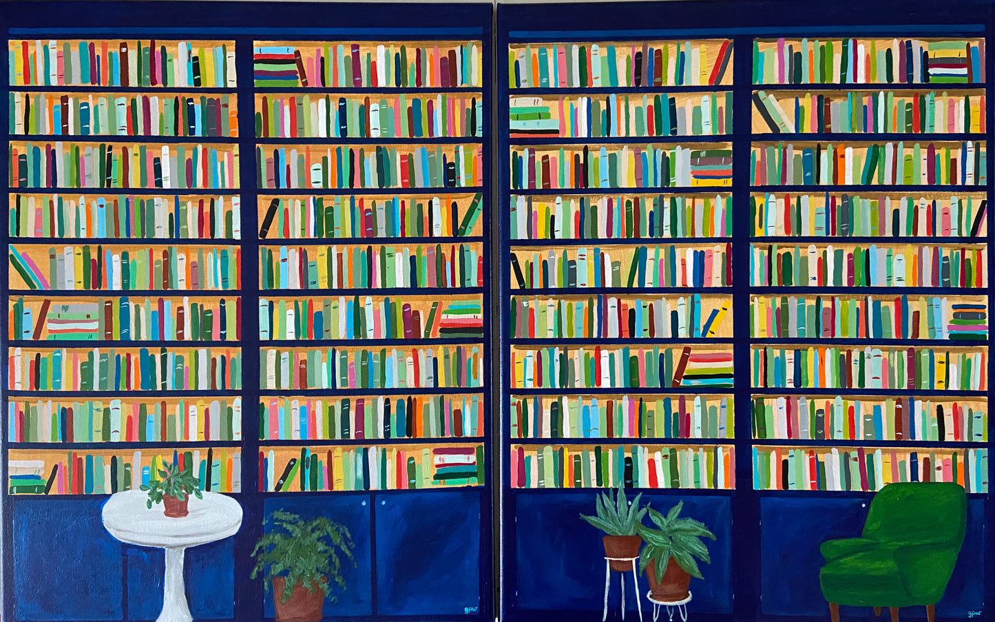 Blue Bookshelves No. 1