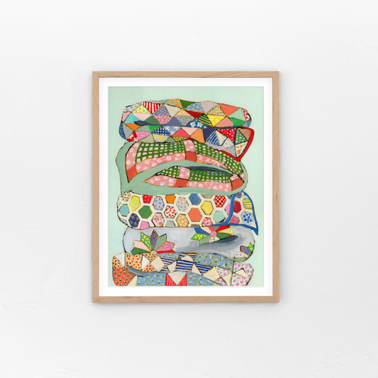 Grandma's Quilts Art Print