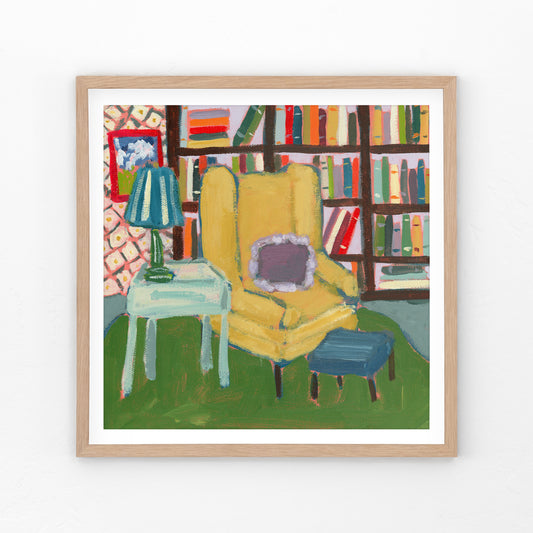 Yellow Reading Chair Art Print