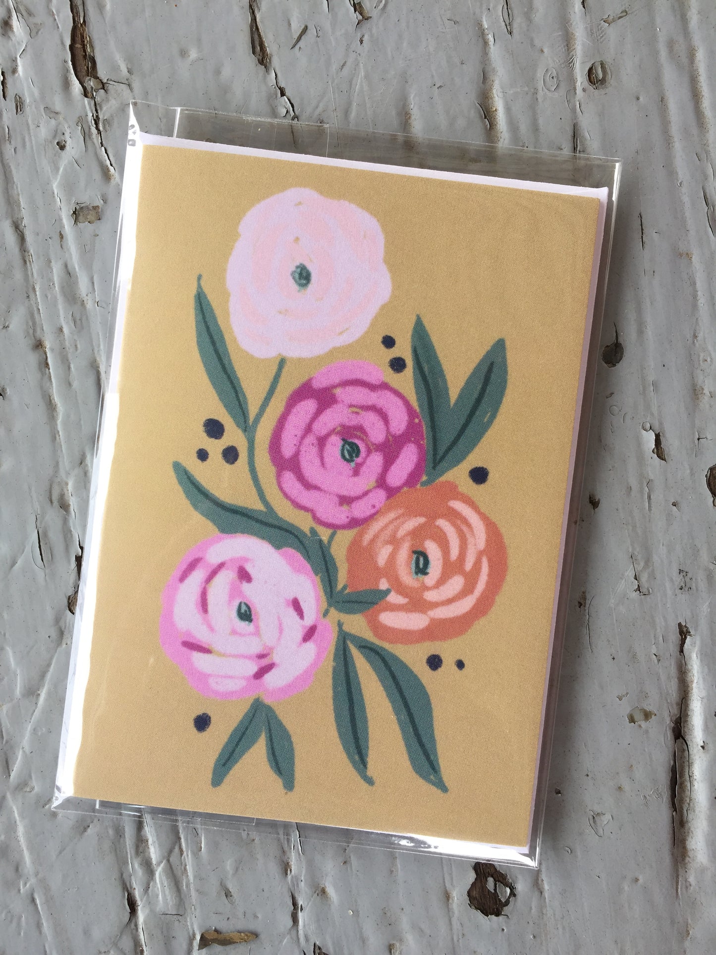 floral bouquet notecard