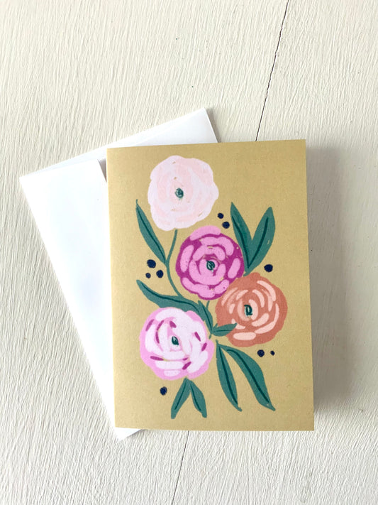 floral bouquet notecard