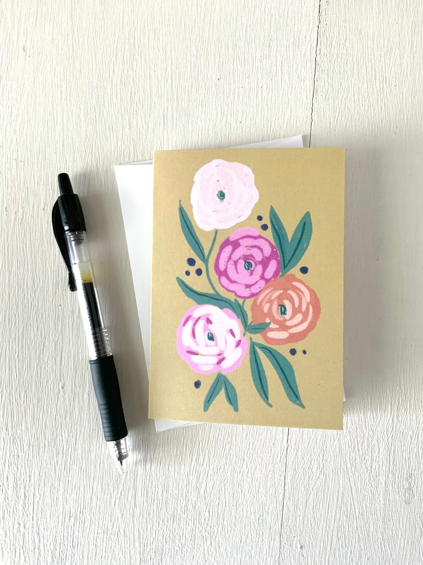 floral bouquet notecard