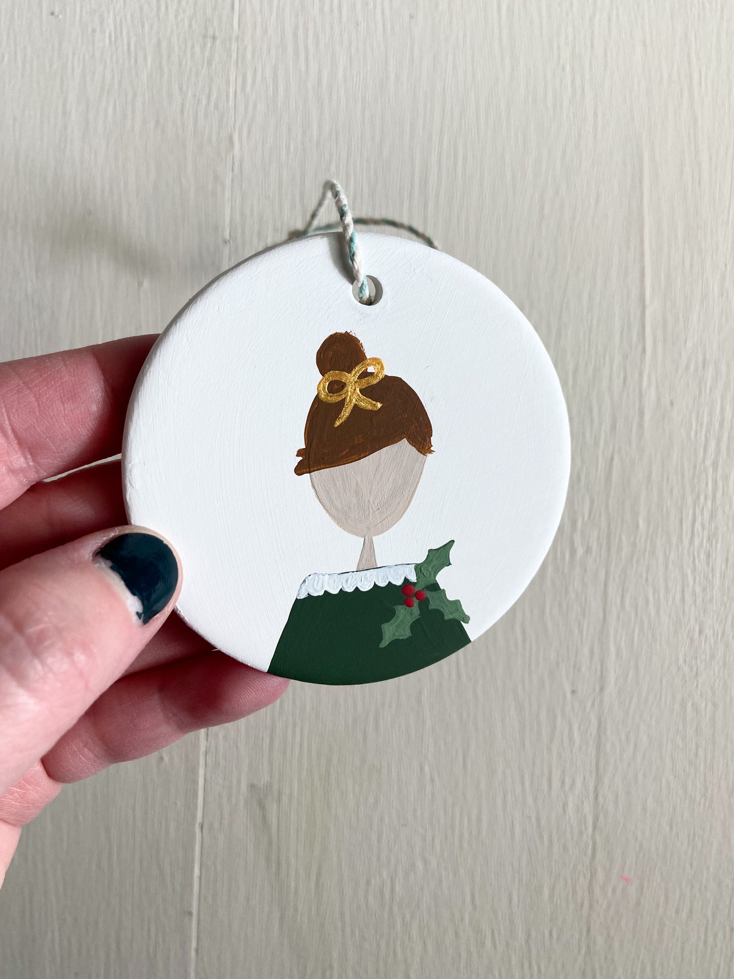 Festive French Girl Ornaments