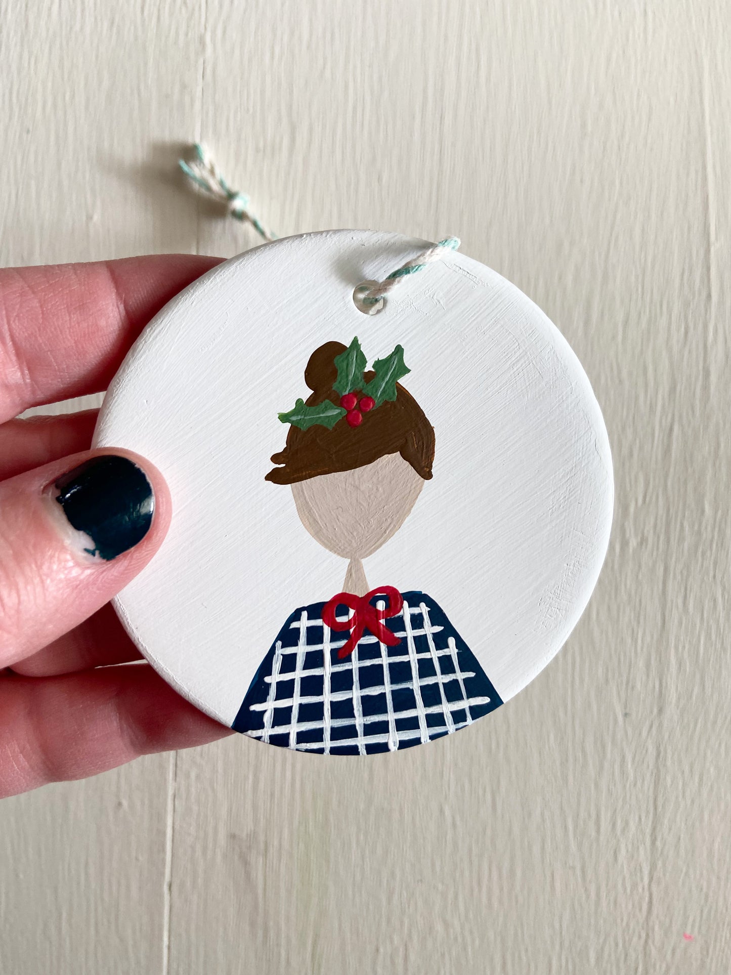 Festive French Girl Ornaments