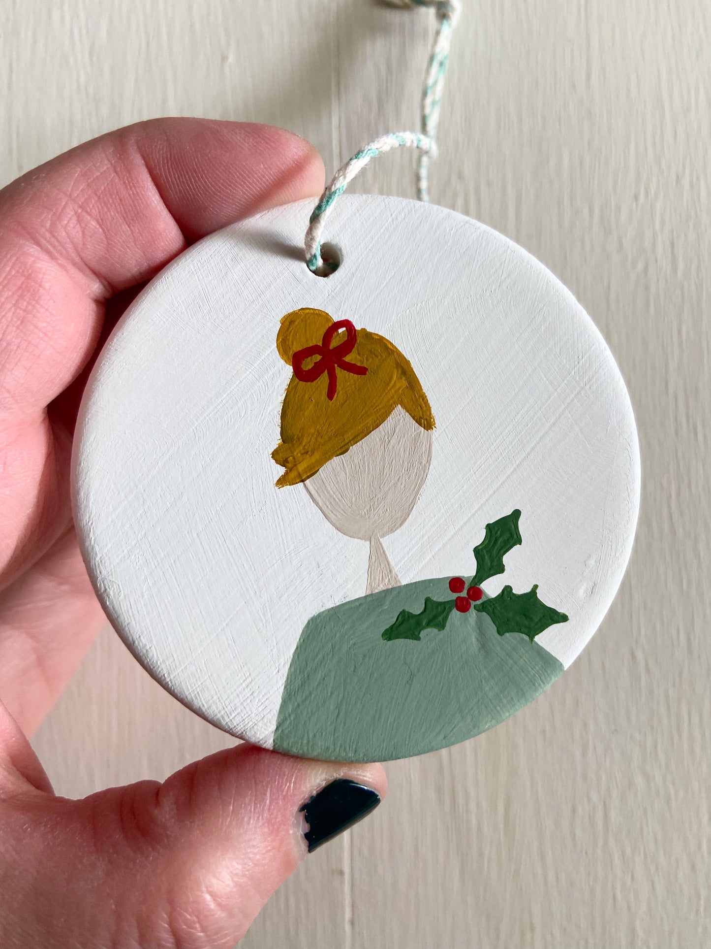 Festive French Girl Ornaments