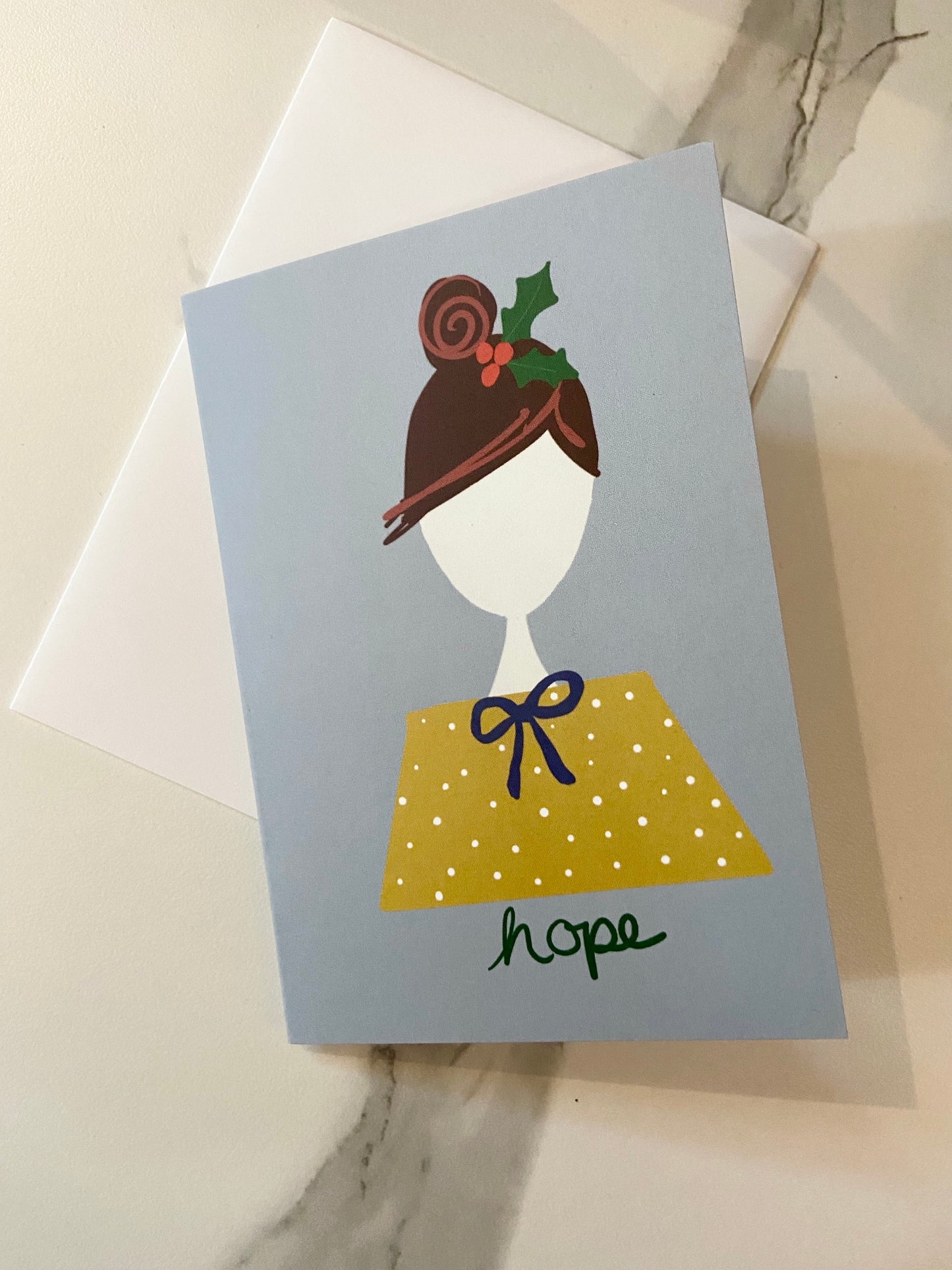 Festive French Girls Notecards