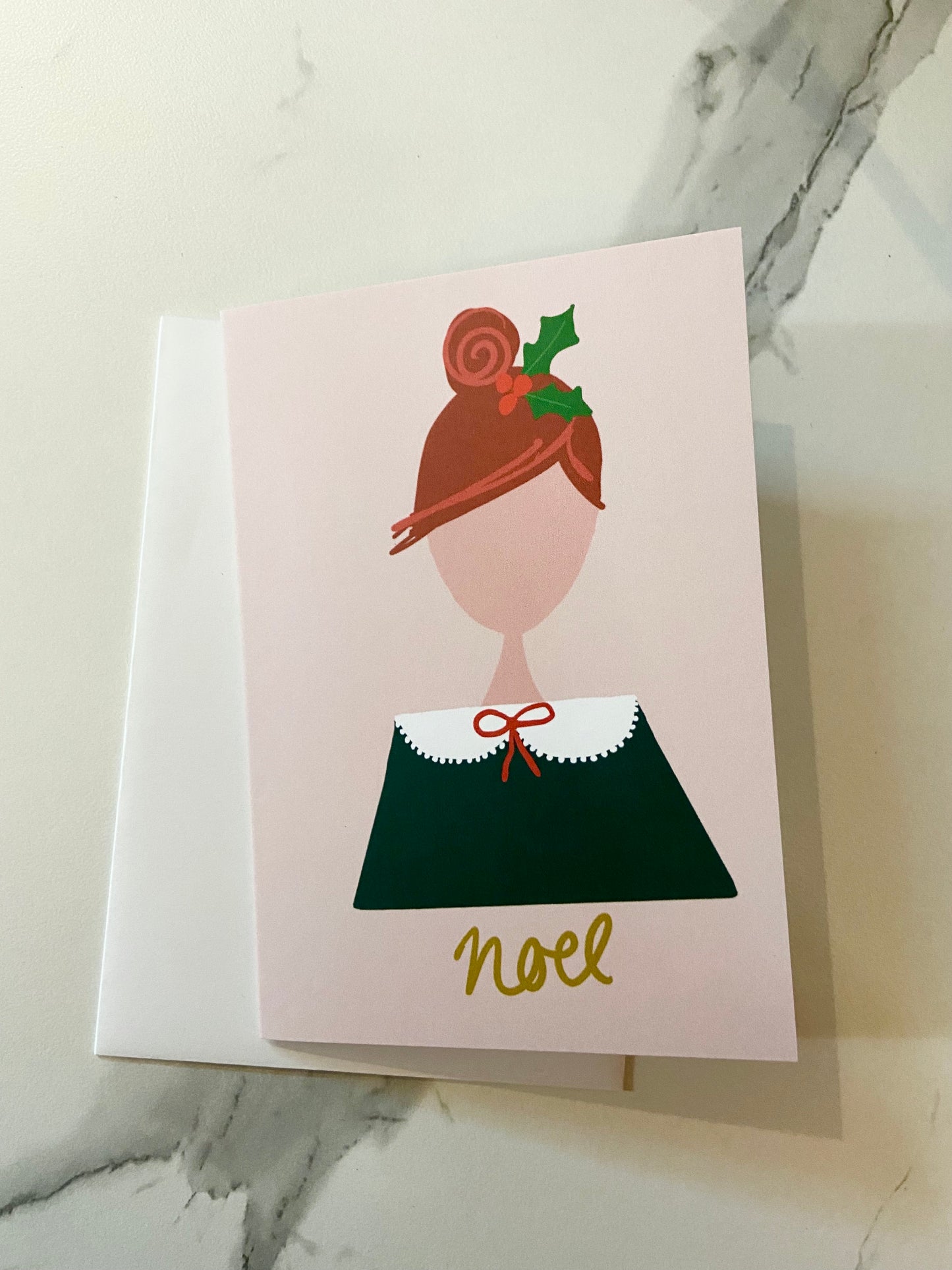 Festive French Girls Notecards